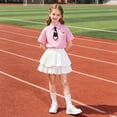 thumbnail image 5 of XAOFW Back To School Summer Girls Outfits With Short Sleeves Lapel Button Down Striped Tie Shirt And Pleated Skirts Two Piece Formal Sets Versatile Clothing Sets 2-3 Years, 5 of 9