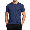 thumbnail image 2 of Kalauyu Running Shirts Men Sport Tops Dry Fit Gym Wicking Athletic Quick Dry Moisture Wicking T Shirts Solid Color Breathable Cool Fitness Workout Shirts, 2 of 9