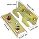 thumbnail image 2 of Bisagra de cama, soporte de riel de cama de 4 piezas Bisagra de cama resistente, conector de soporte para muebles, con tornillos (amarillo) propicio, 2 of 5