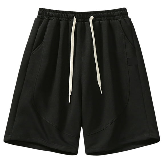 JTieacloth Big and Tall Shorts for Men Men's Summer Lightweight Straight Leg 5 Inch Shorts For Basketball And Leisure,Black