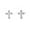 Cross Silver, variant on 925 Sterling Silver Cross Stud Earrings for Women