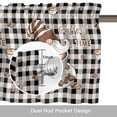 thumbnail image 6 of Coffee Time Valance Curtain Brown Gnome Black Buffalo Plaid Farmhouse Window Valances Rod Pocket Short Curtains Window Treatments for Kitchen Bedroom Bathroom Laundry 54" x 18", 6 of 9