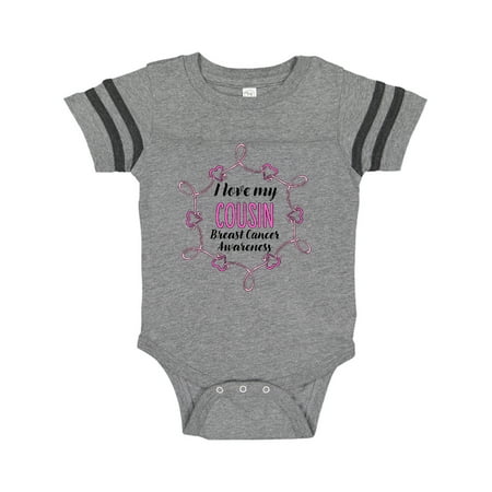 

Inktastic I Love My Cousin- Breast Cancer Awareness Gift Baby Boy or Baby Girl Bodysuit