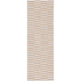 thumbnail image 1 of Unique Loom Outdoor Striped Classic Rug 2' x 6' Runner Light Brown/Ivory, 1 of 2