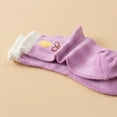 thumbnail image 5 of Tfken Socks For Girls Kids Cartoon Print Quarter Casual 5 Pairs Purple Breathable Size 0-1 Years, 5 of 6
