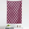 thumbnail image 1 of Hot Pink Tapestry, Vertical Wavy Lines Tangled Stripes Curves Girlish Feminine Design Modern, Fabric Wall Hanging Decor for Bedroom Living Room Dorm, 5 Sizes, Pink Black, by Ambesonne, 1 of 1