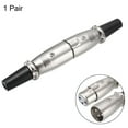 thumbnail image 3 of Conector XLR macho / hembra de 3 pines para micrófono, enchufe de cable micrófono, conector de socket de audio, 1 par, 3 of 4