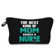 thumbnail image 1 of Neceser de viaje para enfermera, bolsa de maquillaje informal, organizador de maquillaje, regalo de Hospital, letras impresas qiuyongming unisex, 1 of 2