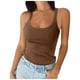 thumbnail image 1 of Camiseta sin mangas de cuello redondo y tirantes finos para mujer - Camiseta ajustada de algodón, camiseta informal sin mangas para combinar en primavera/verano, 1 of 5
