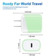 thumbnail image 2 of USB C Wall Charger Block,FiveBox 20W PD Type C Charger Block Fast UCB C Charging Block Type C Charger Plug USB C Brick Power Adapter,Green, 2 of 7