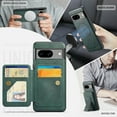 thumbnail image 3 of ELEHOLD Case for Google Pixel 7, Shockproof Magnetic Leather Wallet Case with Hand Grip & Kickstand & RFID Blocking,Green, 3 of 8