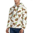 thumbnail image 3 of Naloa Cute Sloth Men's Casual Hooded Collar Drawstring Hoodies Pullover Sweatshirts Casual Long Sleeve Shirts-3X-Large, 3 of 7