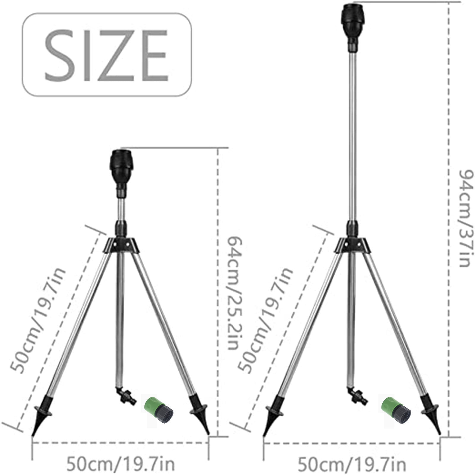 Rotating Tripod Sprinkler,360 Degree Automatic Rotating Irrigation Watering Sprinklers,Telescoping Tripod Sprinkler for Large Area,Yard,Garden,Househ