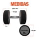 thumbnail image 5 of Par De Mancuernas Redondas Altera  PAR-MBN Altera De Acero Y Forro De Neopreno 2 Pz De 40 Lb, 5 of 6