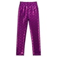 thumbnail image 3 of Alvivi Kids Girls Shiny Mermaid Leggings Toddler Metallic Fish Scale Printed Tights Dance Costume Hot Pink 5-6, 3 of 7