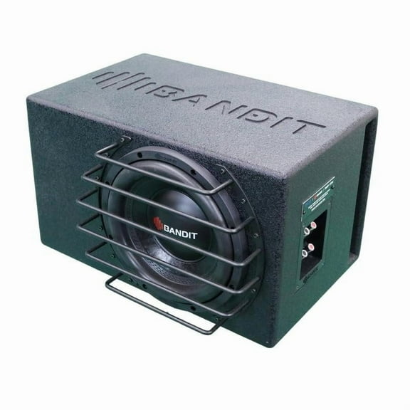 DEEJAY LED BANDIT10 Despacito Single 10-inch Subwoofer in A Box Cabinet 1000 Wrms 2000 Watts Peak with Grill Guard and Two Voice Coils 4 ohms Each