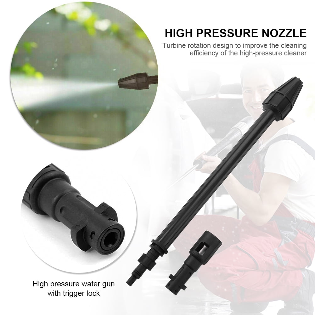 High Pressure Washer Rotating Turbo Lance Nozzle Dirt Blaster Turbo Nozzle Spray Cleaner Extension Rod for Karcher K2-K7 LAVOR VAX BS COMET (2PCS)