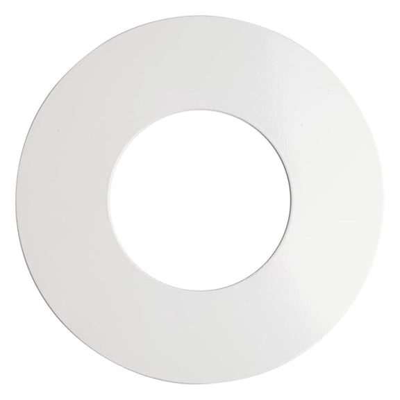 Ceiling Medallion for Recessed Can Light – Home Improvement Decorative Steel Flat Goof Ring & Cover Plate for 5" & 6" Cans, Small Ceiling Medallion for Chandeliers & Pendants, White