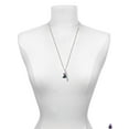 thumbnail image 3 of Delight Jewelry Resin Purple Panda Bear Silvertone Best Friends Forever Bar Charm Necklace, 23", 3 of 4