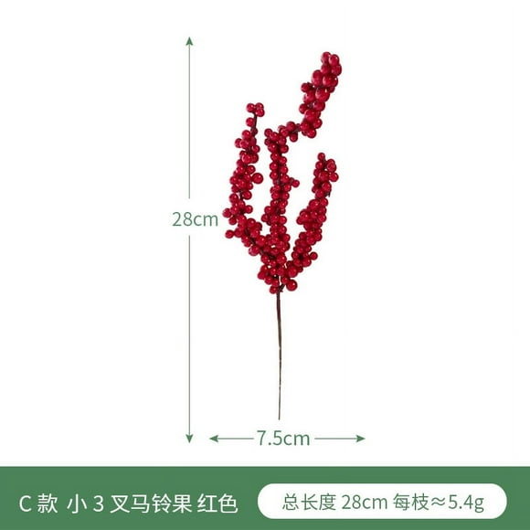 Xingzhi Decorative bouquet, red fruit, flower arrangement accessories, rich fruit, winter green fruit, artificial