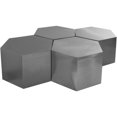 thumbnail image 1 of Meridian Furniture Table Basse Modulaire Hexagonale Chromée Brossée 4 Pcs, 1 of 3