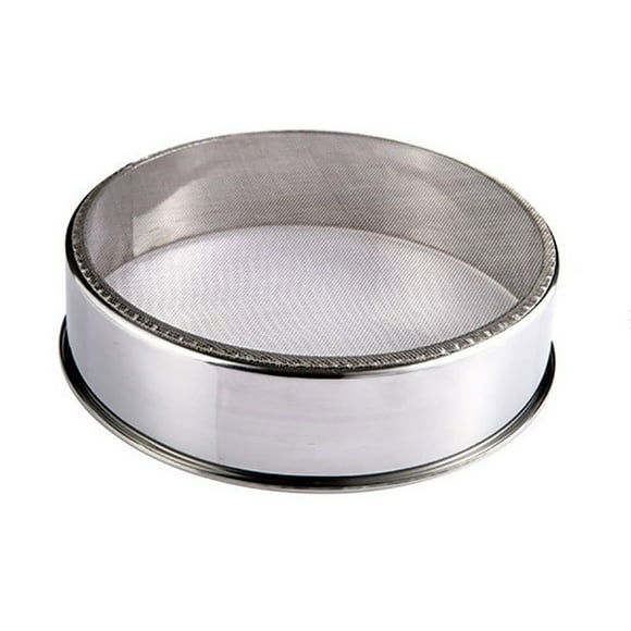 Fankiway Stainless Steel Sieve Cup Screen Mesh Powder Flour Colander Sieve Hand Crank