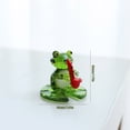 thumbnail image 2 of Micro Music Crown Frog Playing Cornet Saxophone Drum Playing Lute Cucurbit Flute Modeling Glass Ornament, 2 of 5