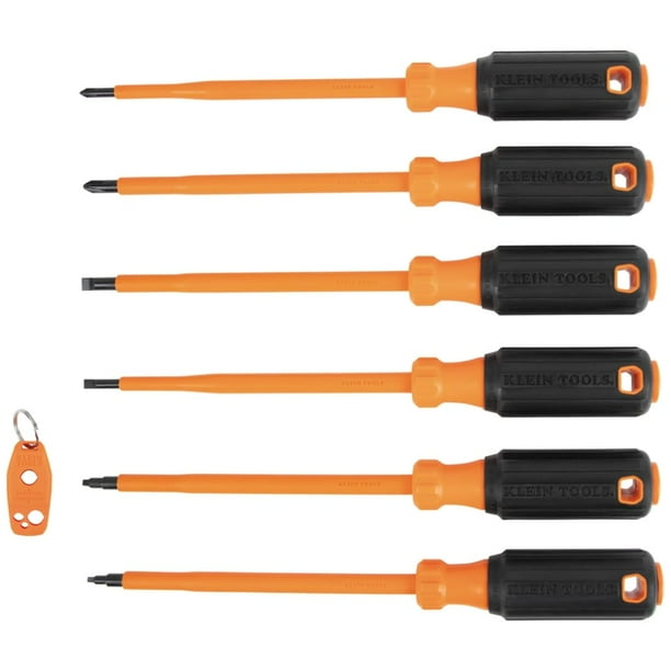 Juego de destornilladores Klein Tools 85077INSR con aislamiento de 1000 V, 7 piezas