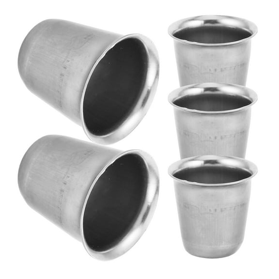 FRCOLOR 5pcs Silver Stainless Steel Communion Cups for Religious Ceremonies Portable Drinking Tumbler