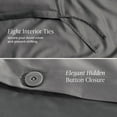 thumbnail image 3 of Bare Home Organic Cotton Duvet Cover Set - 400 Thread Count - Sateen Weave - Queen, Gray, 3-Pieces, 3 of 10