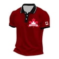 thumbnail image 3 of Men's Shirt with Embroidered Maple for Canada Day Celebration Modern Casual Knit Top Everyday Wear, 3 of 3