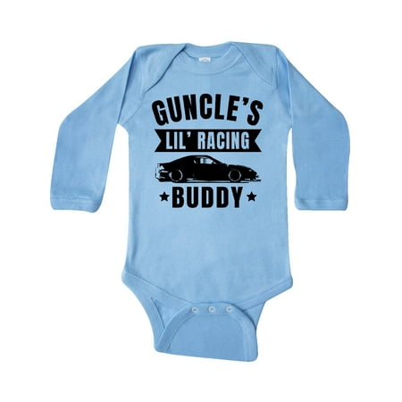 

Inktastic Guncles Lil Racing Buddy Gift Baby Boy or Baby Girl Long Sleeve Bodysuit