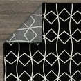 thumbnail image 3 of Loomaknoti Terrace Tropic Tamariez 9' x 12' Geometric Indoor/Outdoor Area Rug , Black/White, 3 of 8
