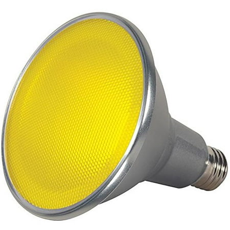 

12 Pack - Satco 15 watt PAR38 LED; Yellow; 40 Beam Spread; Medium Base; 120 Volts - S9484