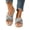 Khaki, variant on Womens Boho Fringe Slide Sandals Shell Pearl Bead Embellishments Textured Fluffy Strap Comfy Slip On Summer Flats