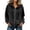 Black, variant on Tqcoqu Corduroy Zip Up Hoodie Jacket for Women,Drawstring Hood Long Sleeve Loose Casual Outerwear Tops with Patch Pocket For Fall Winter,Army Green Women's S-XXXL