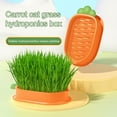 thumbnail image 3 of Carrot Shape Cat Grass Planter - Layered Design, Hollow Grid - Large-capacity Chassis - Double-layer Soil-free Hydroponics, 3 of 8