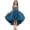 thumbnail image 7 of CPNG Girls' Satin Asymmetrical High-Low Dress – Sleeveless Sweetheart Neckline with 3D Rose Accents, Flowy Party Gown for Flower Girl, Wedding Guest & Birthday Celebrations, 7 of 7