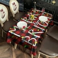 thumbnail image 2 of Merry Christmas Red Plaid Grid Tablecloth,Wipeable Polyester Table Cover for Rectangle Tables,Foldable Tablecloth Thick Tablecloths for Spring Easter Picnic Kitchen, 2 of 6