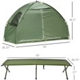 thumbnail image 2 of Portable Camping Cot for Adults,Folding Cot for Sleeping with Mattress, Elevated Tent and Sleeping Bag, Multifunctional Outdoor Tent Cot Bed 1 Person, 2 of 8