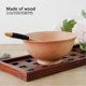 thumbnail image 4 of Round Wooden Bowl Insulated Rice Bowl Anti-scald Spice Condiment Dishes Kitchen Accessory (Round Bowl), 4 of 4