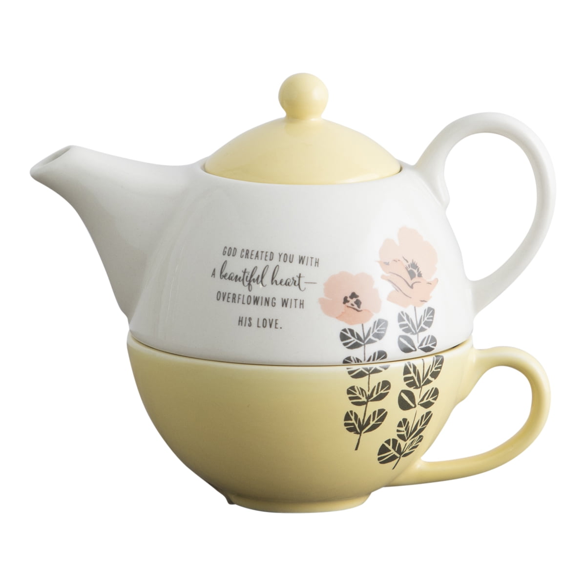 DaySpring, A Beautiful Heart, Teapot and Cup Set
