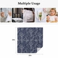 thumbnail image 5 of Navy Blue Botanical Cloth Napkins, Vintage Floral Plants Branch Washable and Reusable Dinner Napkins Set of 2, Table Napkin for Kitchen Party Birthday Wedding Hotel Housewarming 20"x20", 5 of 9