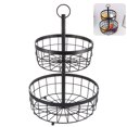 thumbnail image 2 of Cesta De Frutas De 2 Niveles Cestas De Verduras Elegantes Puesto De Decorativo Cuencos De Verduras De Hierro Cesta De Almacenamiento De Cocina Con Cable Cesta De Encimera Cesta De Almacenamiento Negro sonducket HA019918-00, 2 of 6