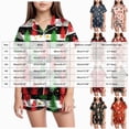 thumbnail image 3 of sdbrld Christmas Pjs for Kids Girls Pajamas Cute Short Sleeve Button Down Shirt and Shorts 2Pcs Matching Set Sizes 4-5 Years, 3 of 5