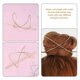 thumbnail image 4 of 2pcs Hair Slide Hairpins Anti-slip Bun Maker Simple Metal Hair Pin with Stick, 4 of 4