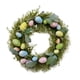 thumbnail image 5 of Corona de Pascua redonda con huevos pastel para colgar en la pared de la puerta principal, decoración verde. estilo C, 5 of 9