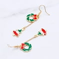 thumbnail image 3 of XWSHYW Pendientes Pendientes con Forma de Gota Que Cuelgan con Gancho de Navidad para Mujer, Joyería para Fiesta de Navidad, 3 of 4
