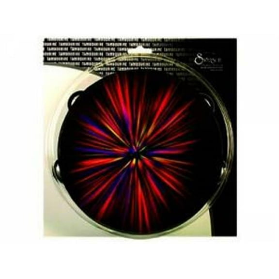 Swanson Christian Supply 77192 8 in. Tambourine-Starburst-Red 6 Pairs of Cymbals Instrument