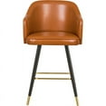 thumbnail image 3 of Meridian Furniture  bosa Cognac Vegan Leather Counter Stool (Set of 2), 3 of 8